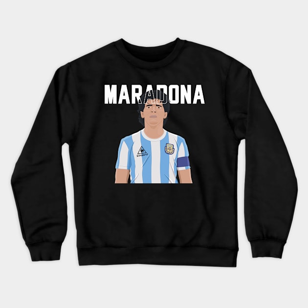 Maradona Art Crewneck Sweatshirt by mnaperdraws